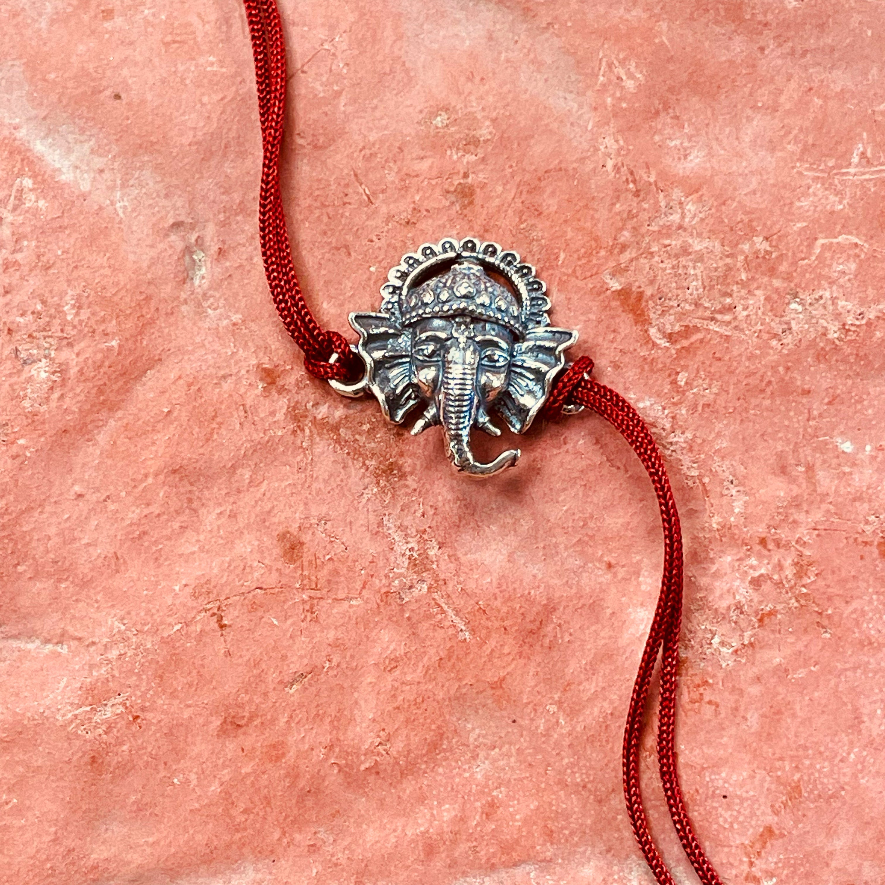 trueBrowns 925 Sterling Silver Ganesh Idol Thread Rakhi - Distacart