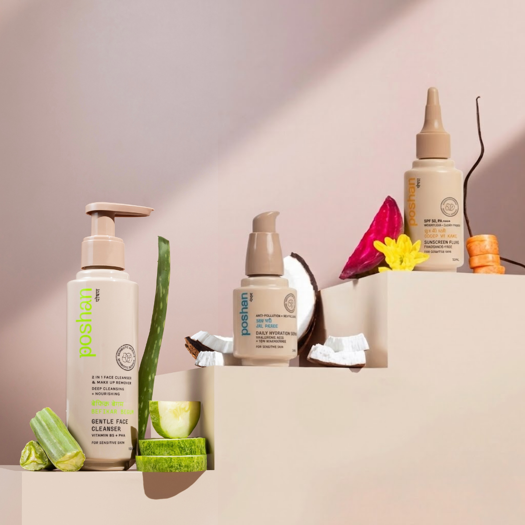 Poshan Skincare Your Daily Poshan 2-Min Essentials Routine! - Dista