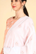 Thumbnail for Ahika Peach Poly Silk Straight Suit Set