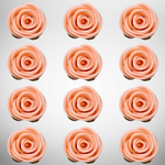 Thumbnail for sugar roses for cake cupcake decoration peach 120 gms