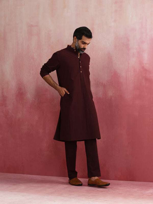 trueBrowns Men's Cola Mandarin Collar Kurta - Distacart