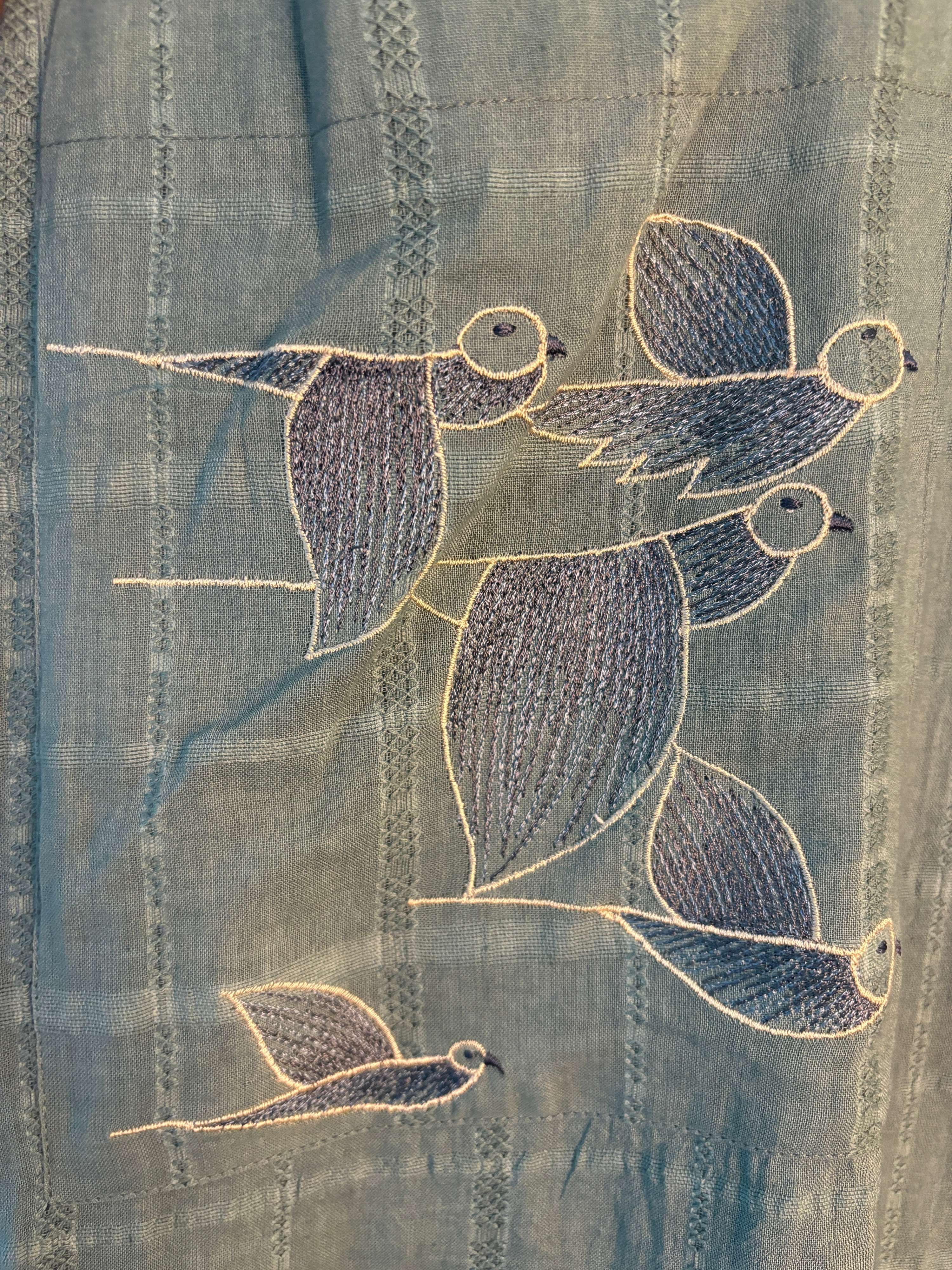 trueBrowns Light Blue Dobby Dress - Distacart