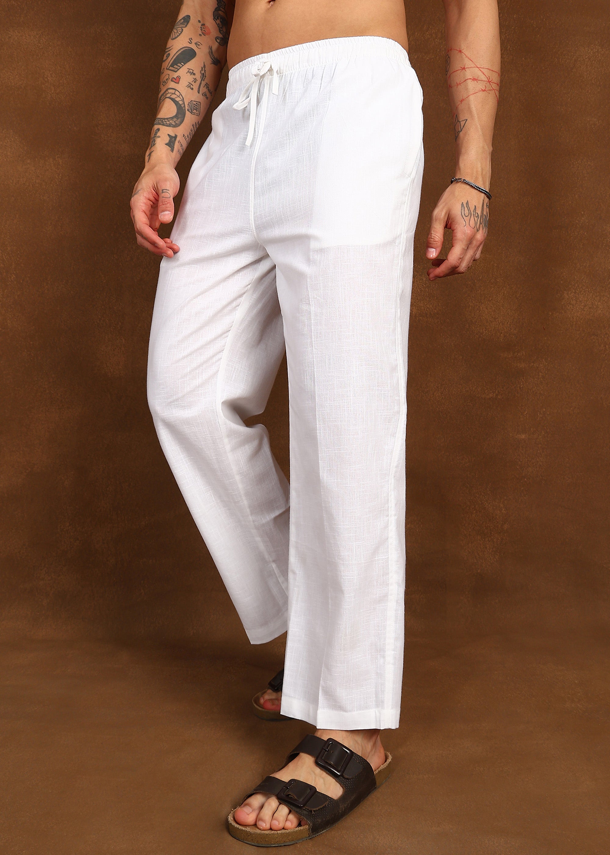 Fabmade Ivory Drift Linen Pyjama - Distacart