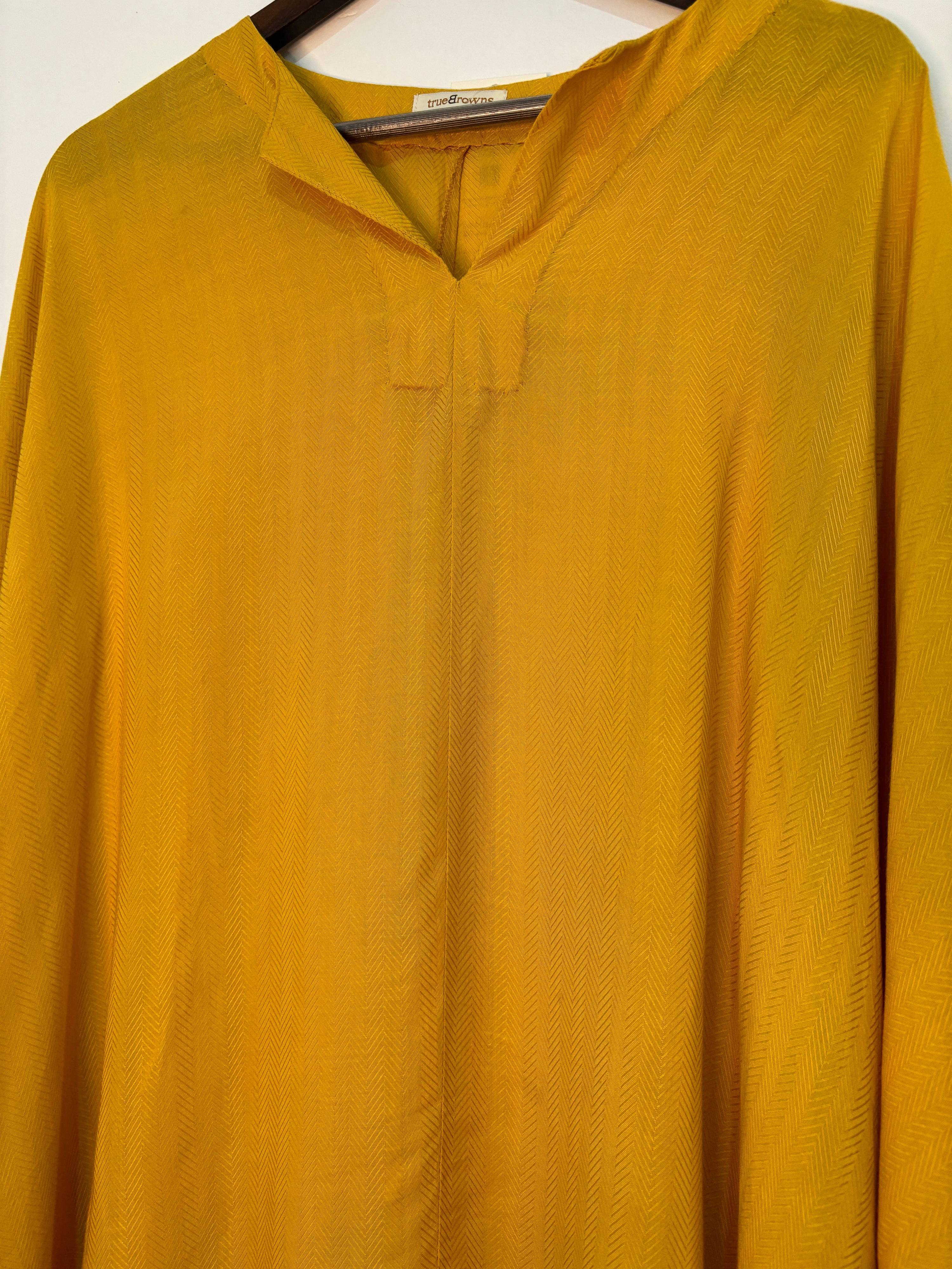 trueBrowns Yellow Chevron Co-ord Set - Distacart