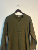 Thumbnail for trueBrowns Olive Green Slub Kurta - Distacart