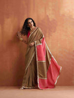 Thumbnail for trueBrowns Bronze Tissue Ready To Wear Saree