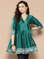Thumbnail for Ahalyaa Embroidered Ethnic Tunic - Distacart