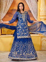 Thumbnail for Yash Enterprise Trendy Fox Georgette Sequence Embroidery Readymade Blue Salwar Suit