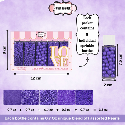 confect sprinkles for cakes cupcakes decoration usp 1purple