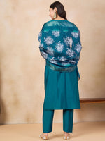 Thumbnail for The52 Printed Viscose Rayon Fabric Straight Kurta, Pant and Dupatta Set