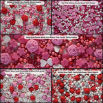 Thumbnail for confect pink mini roses lips i silver hearts vermcelli and white pearls sprinkles for baking cake decorative baby shower sprinkles edible sprinkles mix pack of 5