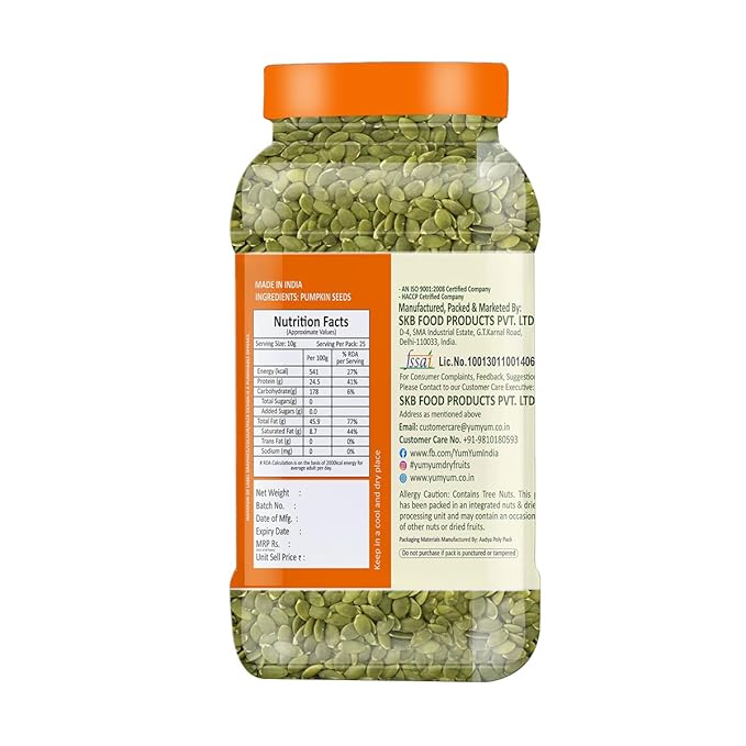 Yum Yum Roasted & Salted Pumpkin Seeds Jar - Dista