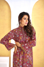 Thumbnail for BulBul Pratiksha Red Co-Ord Set