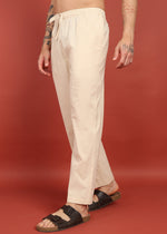 Thumbnail for Fabmade Ivory Comfort Linen Pyjama - Distacart