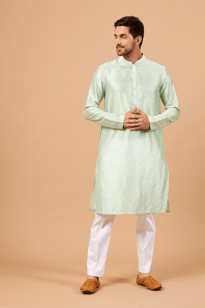 Pastel Green Kurta by Hilo Design - Distacart