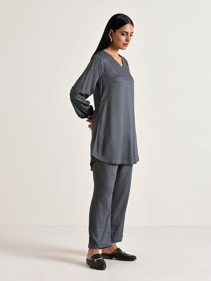 trueBrowns Grey Short Co-Ord Set | Relove - Distacart