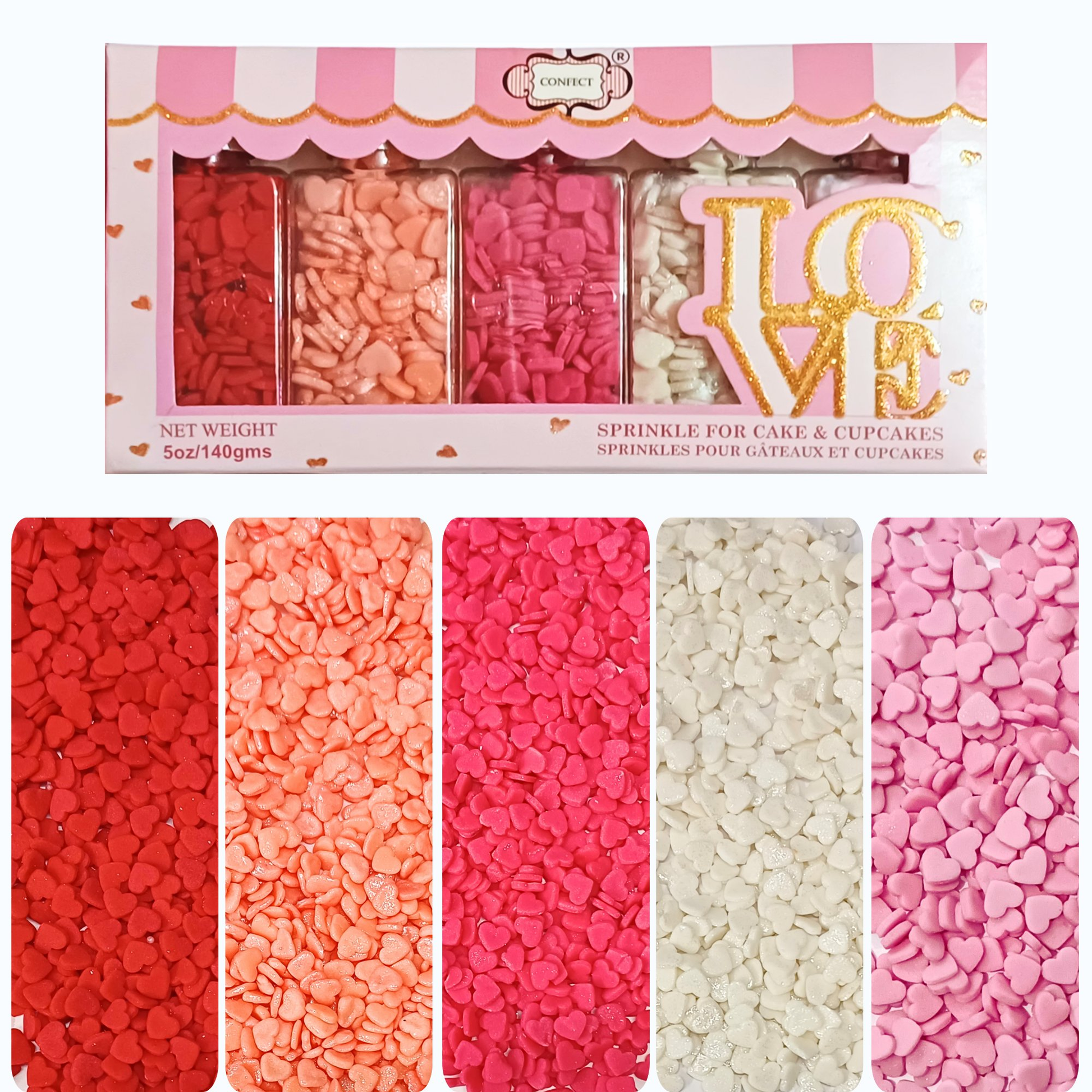 valentine sprinkles 05 edible decoration for baking dessert 100g