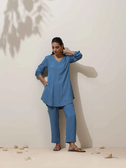 trueBrowns Blue Co-ord Set - Distacart