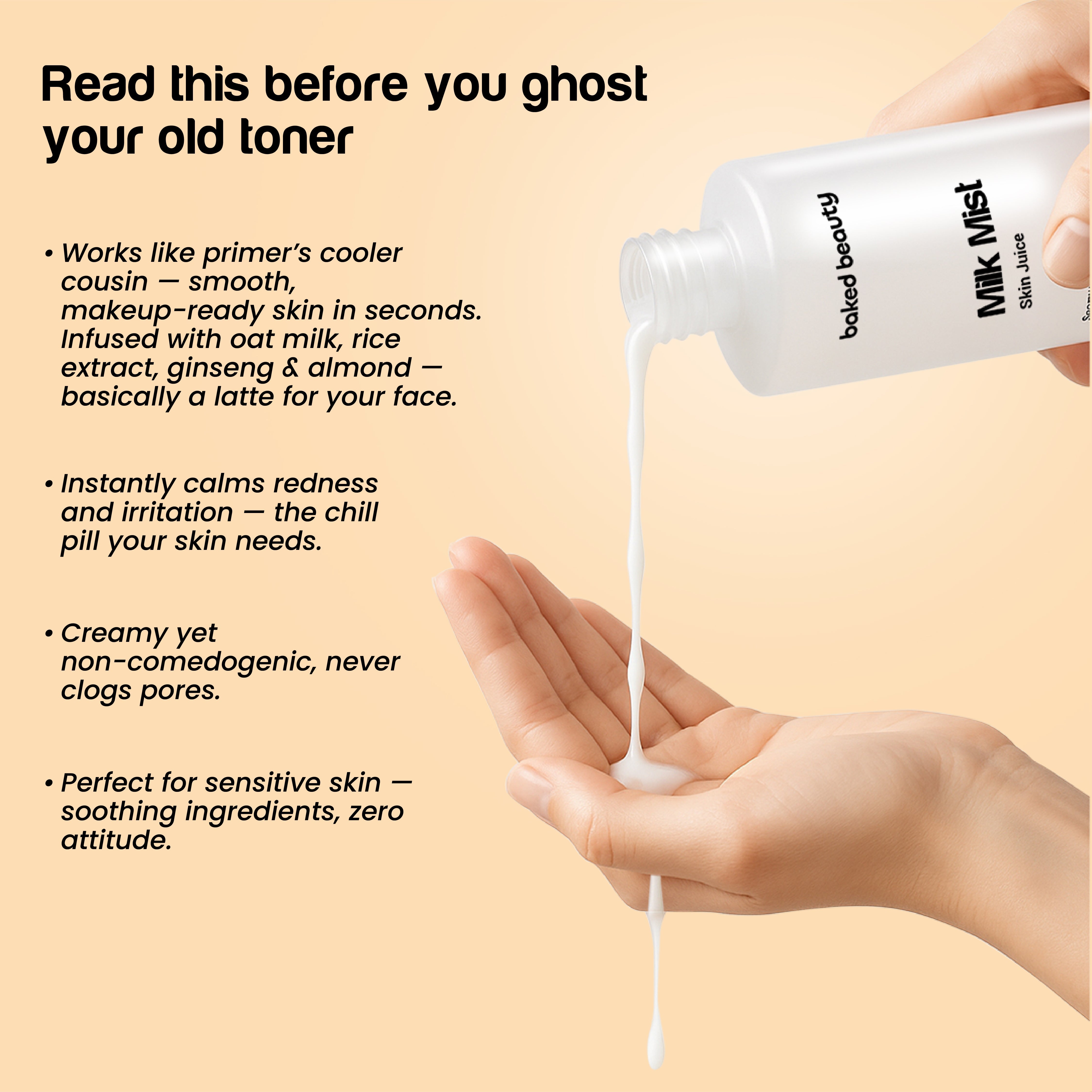 Baked Beauty Milk Mist Skin Juice - Milky Moisturising Toner