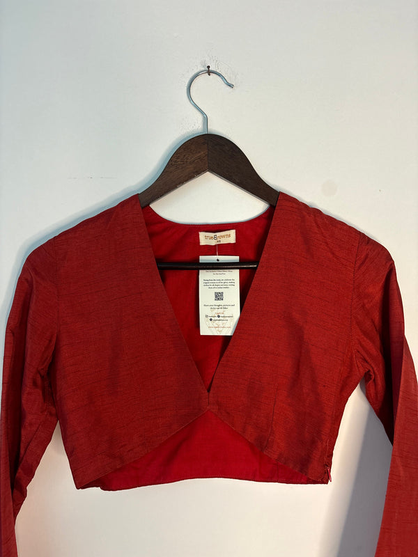 trueBrowns Rust Silk Blouse