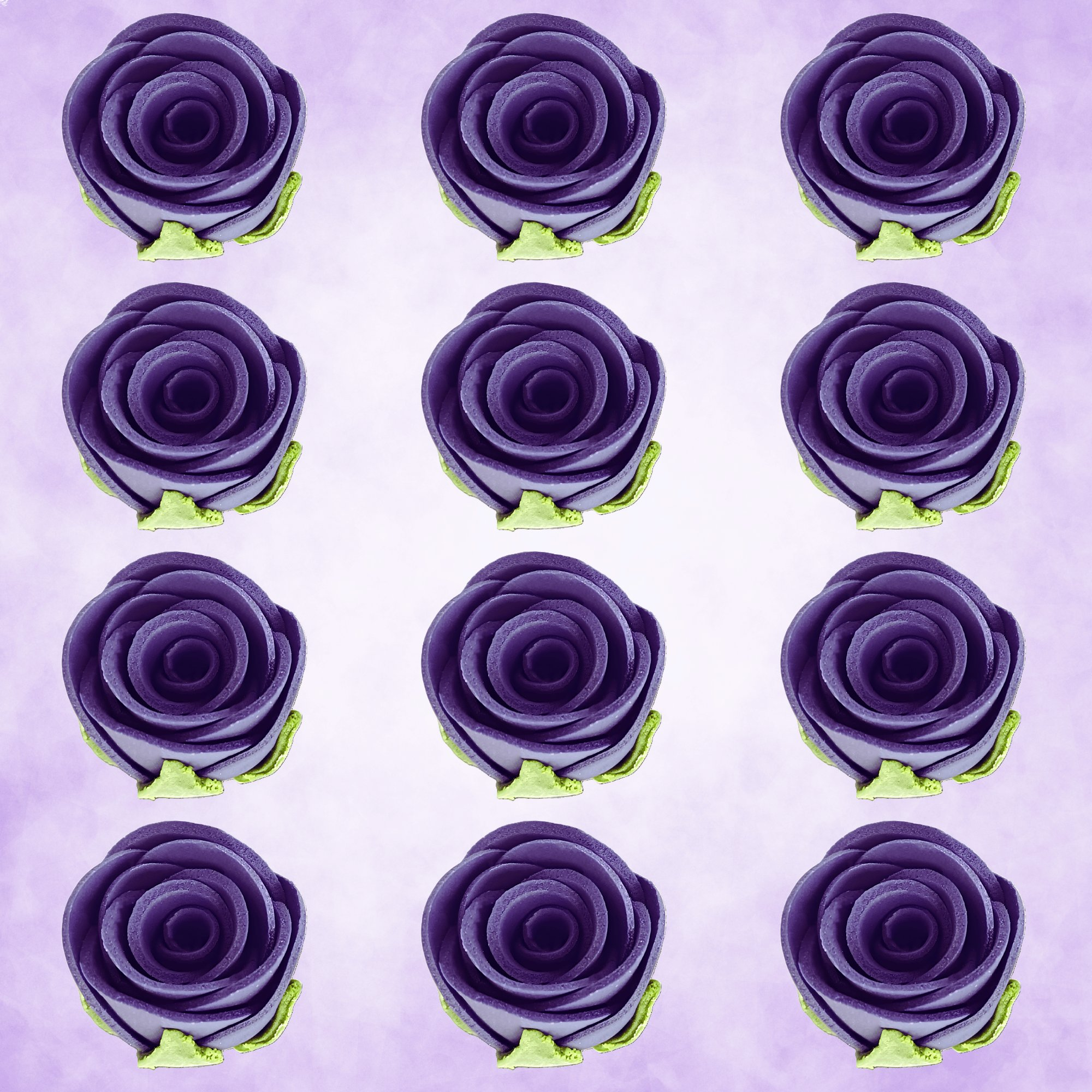 sugar roses for cake cupcake decoration purple 120 gms