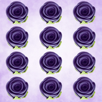 Thumbnail for sugar roses for cake cupcake decoration purple 120 gms