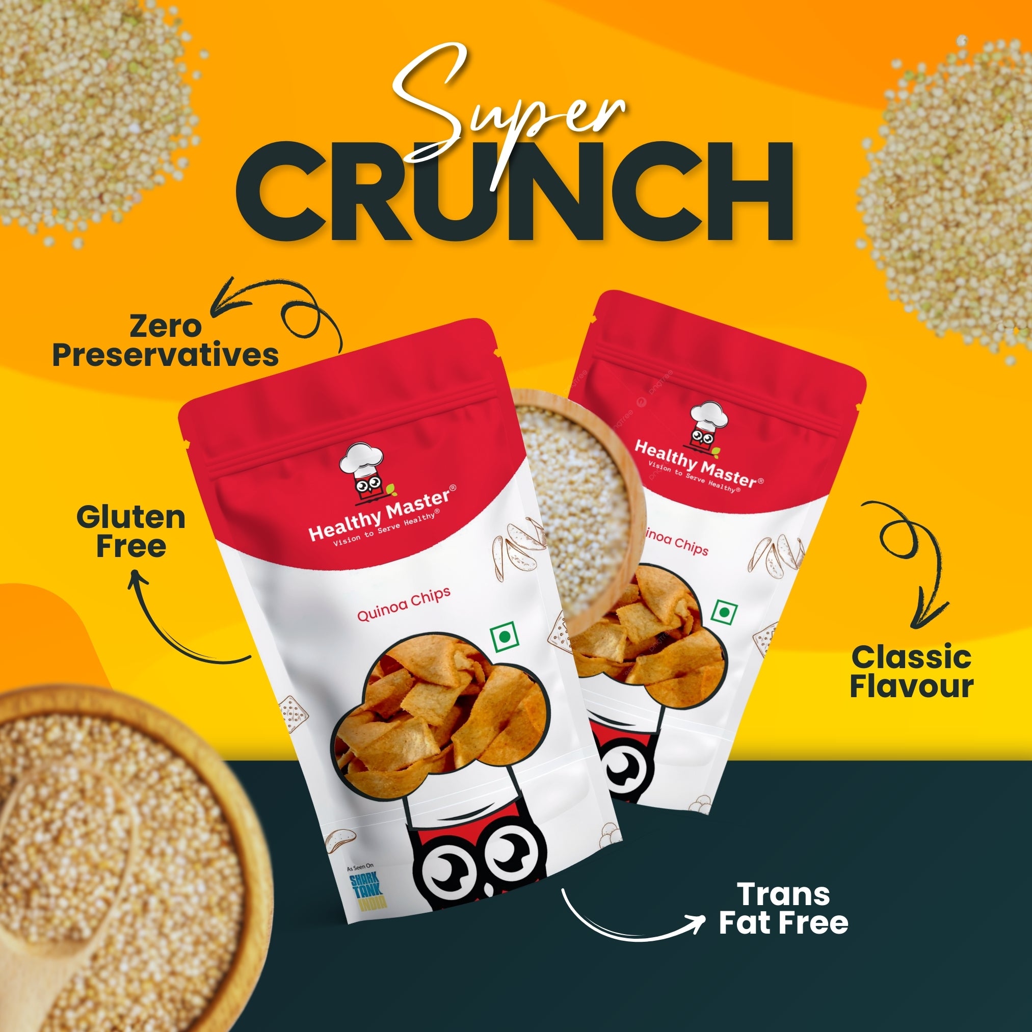 Healthy Master Light & Crispy Quinoa Chips | Millet Chips - Distacart