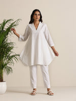 Thumbnail for trueBrowns White Cotton Embroidered Co-ord Set