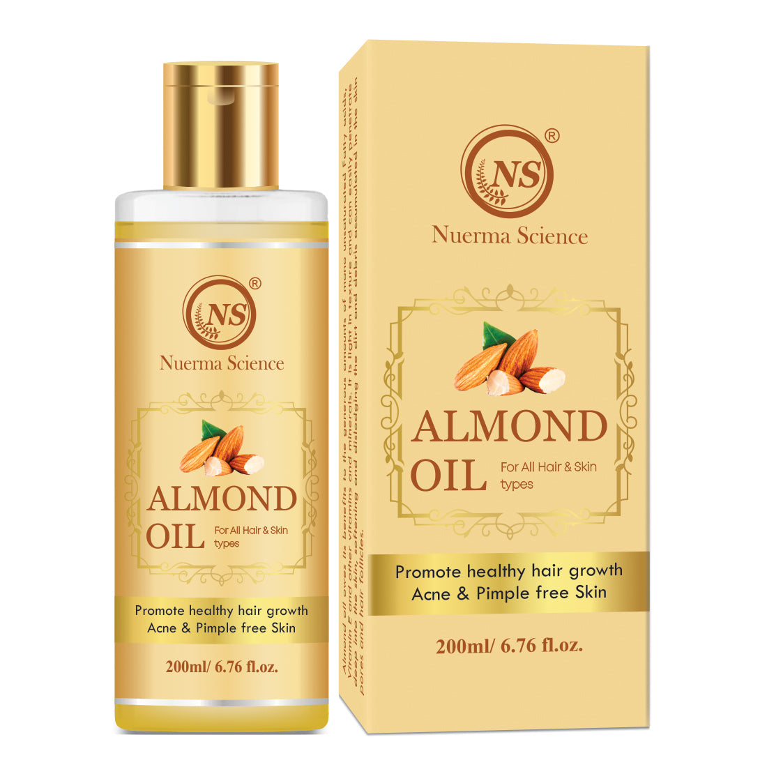 Nuerma Science Pure Almond Hair Oil for Natural Hair Growth - Distacart