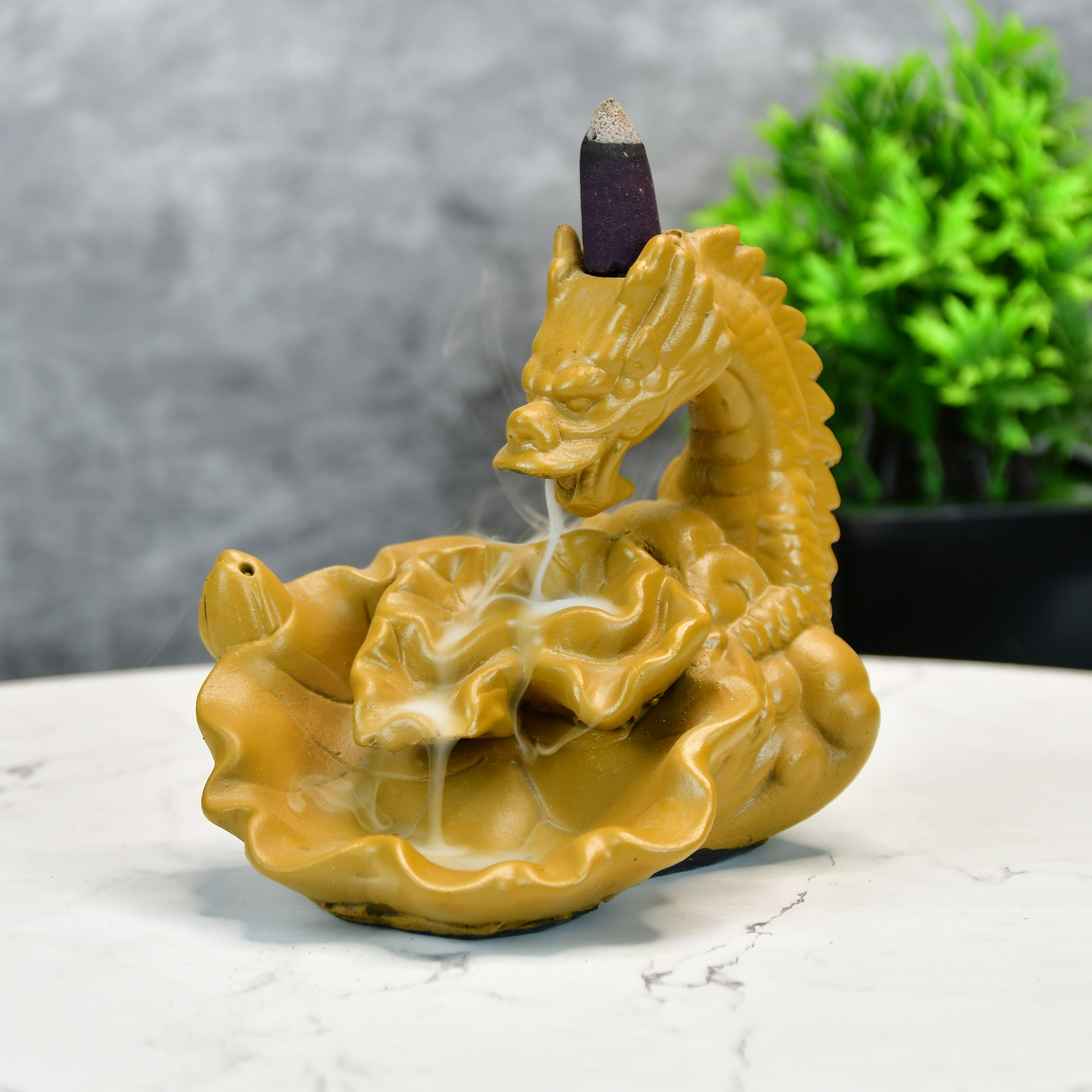 Dragon Smoke Fountain by Sowpeace / Beautiful Resin Showpiece for Home Decor