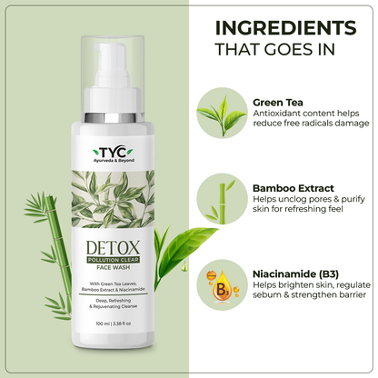 TYC Detox Pollution Clear Facewash - Dista