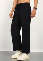 Thumbnail for Fabmade Noir Linen Trousers - Distacart