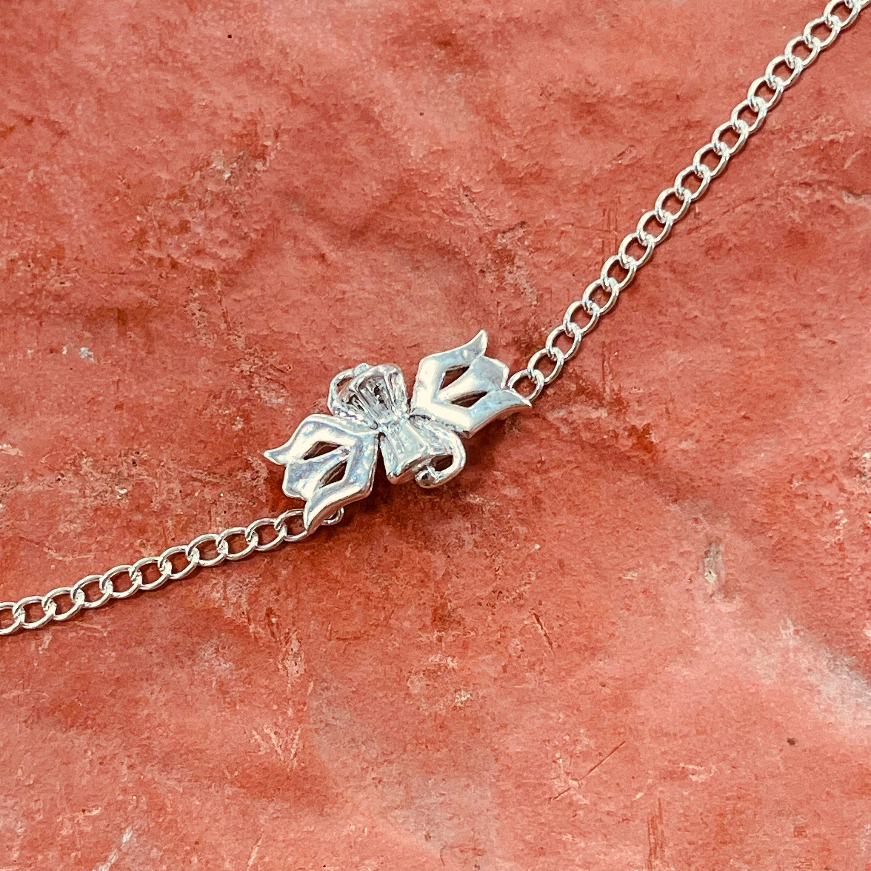 trueBrowns 925 Sterling Silver Lord Shiva Trishul Silver Chain Rakhi - Distacart