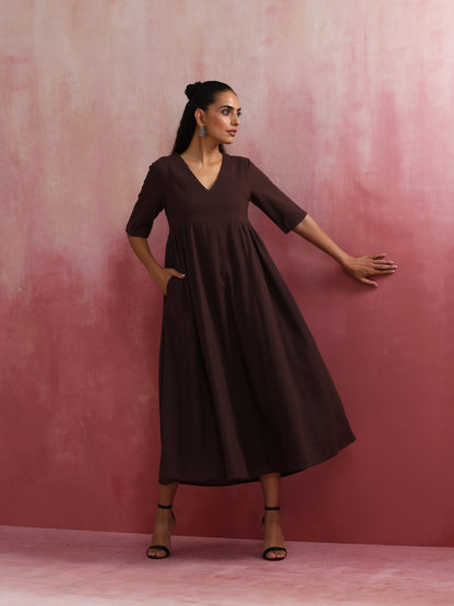 trueBrowns Cola Cotton Dobby Dress - Distacart