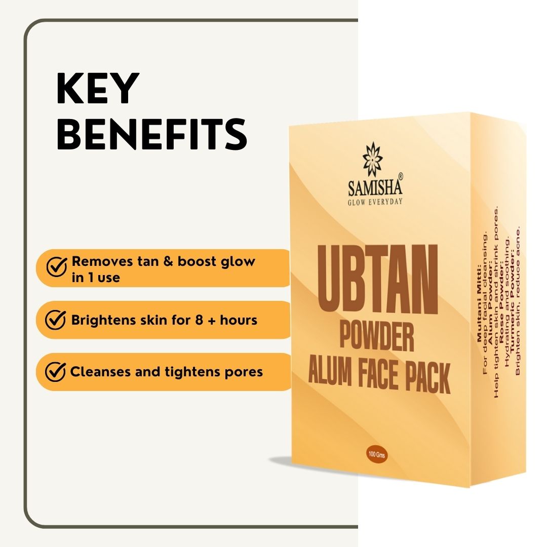 Samisha Ubtan Alum Face Pack With Rose – For Skin Tightening & Tan Removal - Distacart