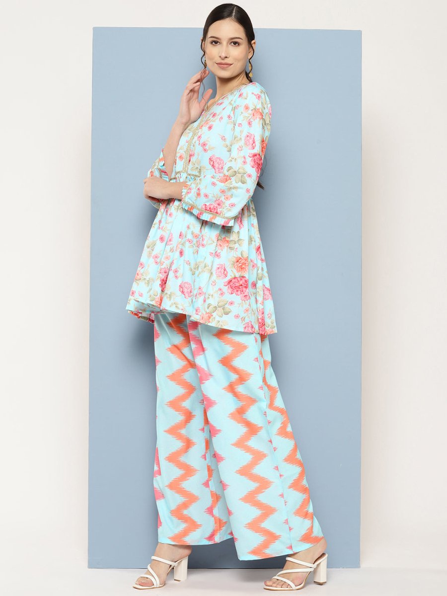 Ahalyaa Printed Ethnic Co-Ords - Distacart