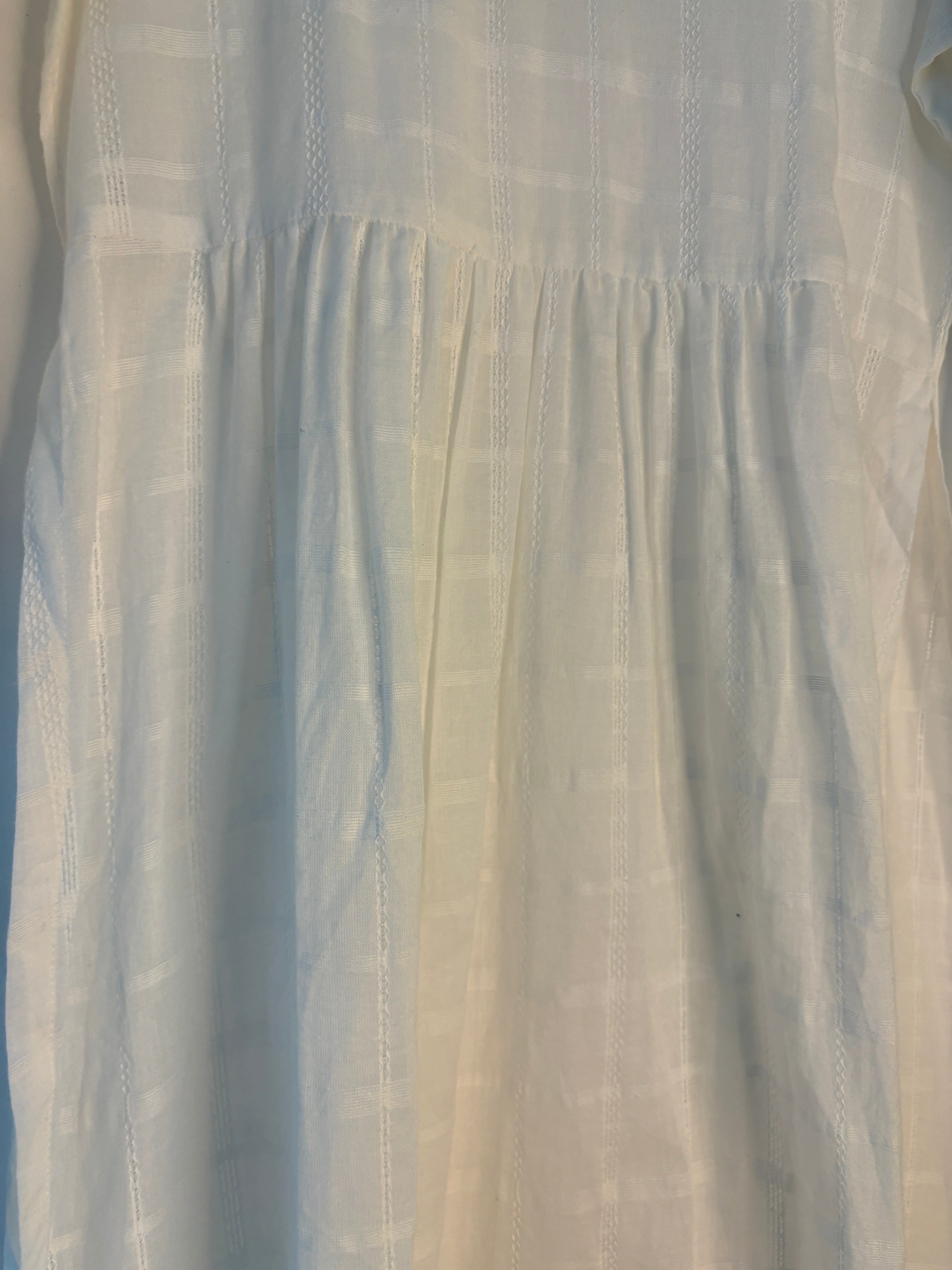 trueBrowns White Square Dobby Kurta - Distacart