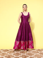Thumbnail for Ahalyaa Ethnic Motifs Printed Maxi Dress - Distacart