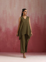 Thumbnail for trueBrowns Olive Cotton Dobby Dobby Co-ord set