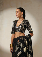 Thumbnail for trueBrowns Black Metallic Blouse