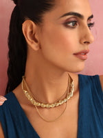 Thumbnail for trueBrowns Brass Rose Layererd Necklace - Distacart