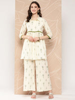 Thumbnail for Ahalyaa Printed Cotton Tunic with Palazzos - Distacart
