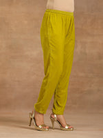 Thumbnail for trueBrowns Lime Velvet Pant - Distacart