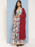 Thumbnail for Ahalyaa Printed Ready to Wear Lehenga & Blouse With Dupatta - Distacart