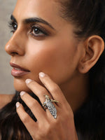 Thumbnail for trueBrowns Silver Gold Tone Bird Ring - Distacart