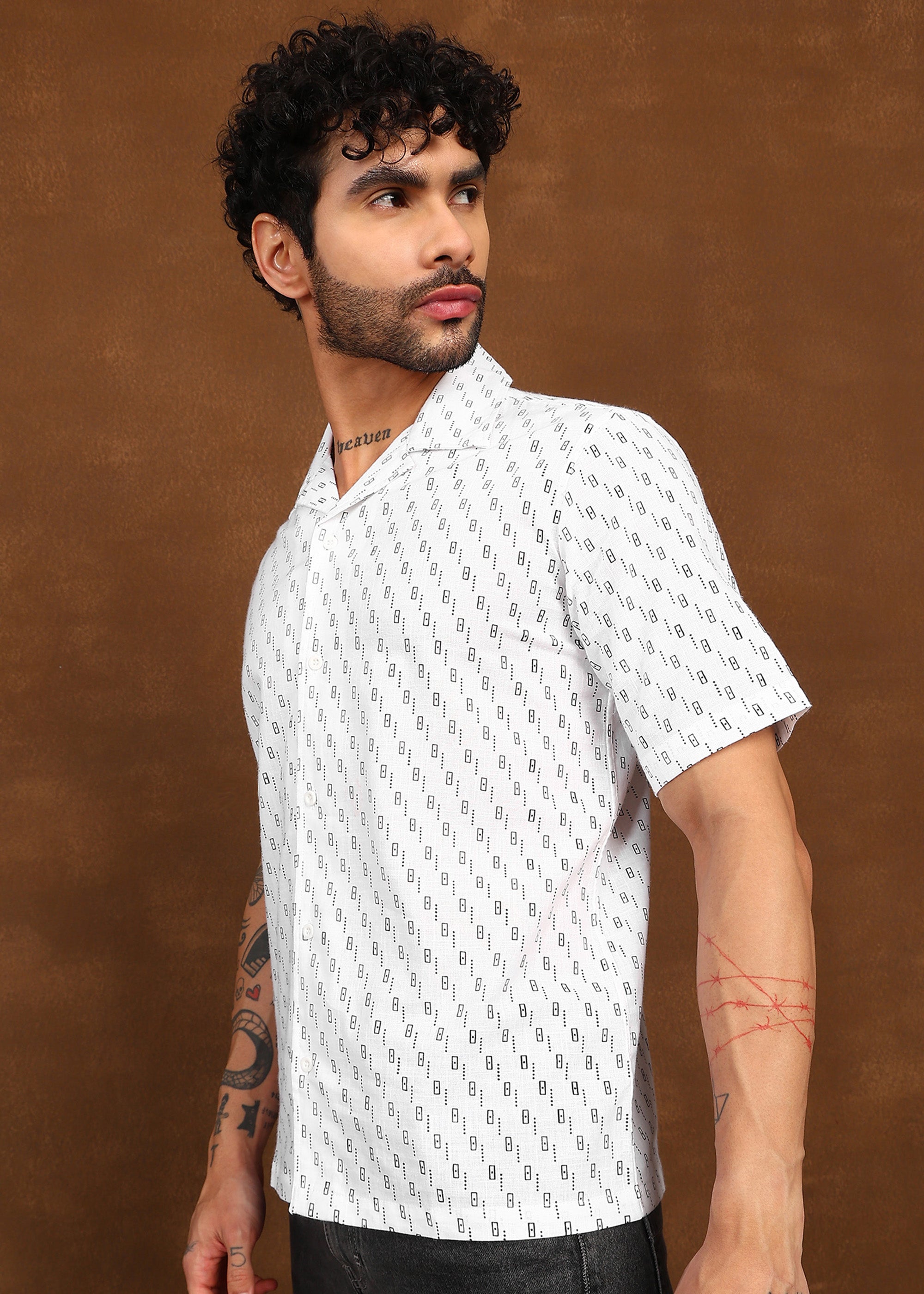 Fabmade Urban Dot Linen Shirt - Distacart