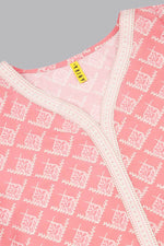 Thumbnail for Ahika Peach Polyester Ethnic Motifs Straight Suit Set