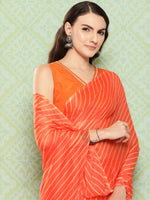 Thumbnail for Ahalyaa Leheriya Poly Chiffon Saree - Distacart