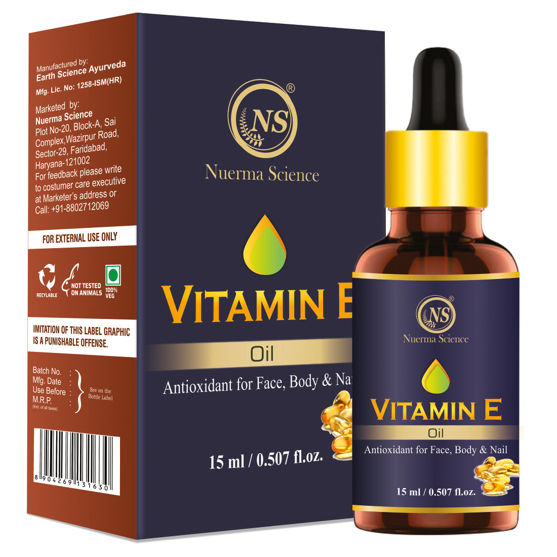 Nuerma Science Vitamin E Essential Oil for Face & Body - Distacart