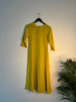 Thumbnail for trueBrowns Lime Slub Kurta - Distacart